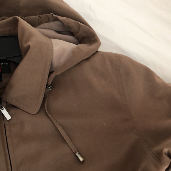 💦☔️Gallery All-weather coat! removable lining & hood! light brown! PreLoved! S/M - Picture 16 of 16